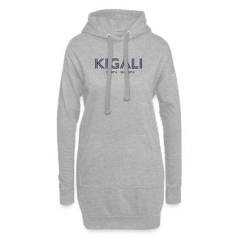 Rwanda Stadt Koordinaten - Kigali - Hoodie-Kleid - Grau meliert - Vorne