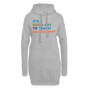 Geografielehrer Unterrichten - Hoodie-Kleid - Grau meliert - Vorne