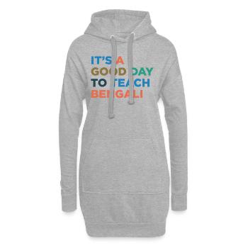 Unterrichten Sie Den Bengalischen Lehrer - Hoodie-Kleid - Grau meliert - Vorne