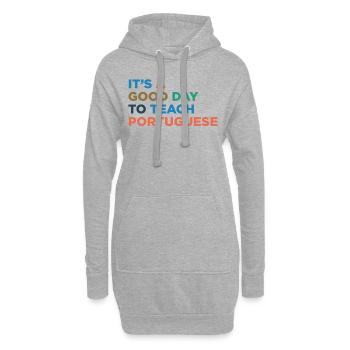 Unterrichten Sie Den Portugiesischen Lehrer - Hoodie-Kleid - Grau meliert - Vorne