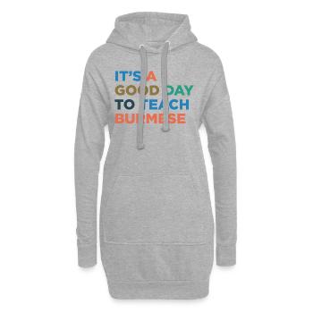Lehren Sie Den Birmanischen Lehrer - Hoodie-Kleid - Grau meliert - Vorne