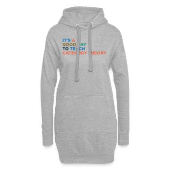Catégorie Théorie Enseignants Enseignement - Sweat-shirt à capuche long Femme - gris chiné - Devant