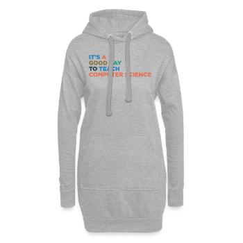 Lehrer Bei Informatik Beibringen - Hoodie-Kleid - Grau meliert - Vorne