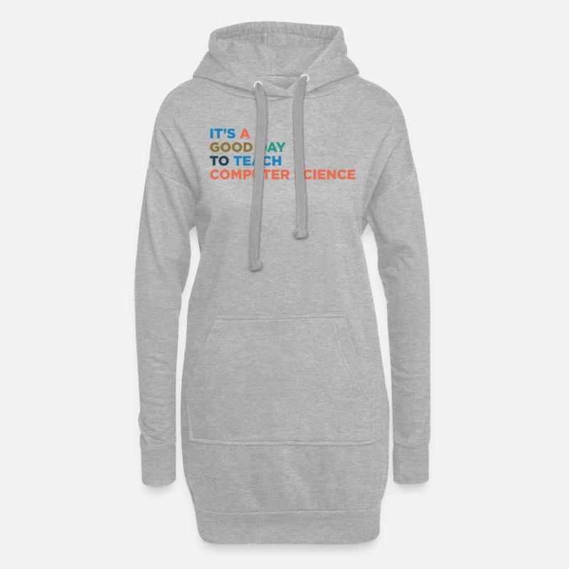 Lehrer Bei Informatik Beibringen - Hoodie-Kleid - Grau meliert