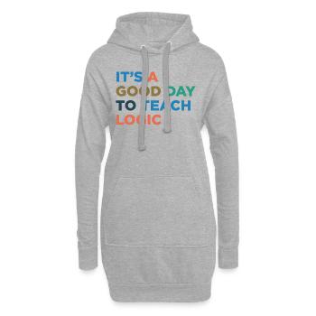 Enseigner les enseignants de logique - Sweat-shirt à capuche long Femme - gris chiné - Devant
