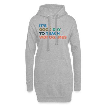Videospieltrainer Unterrichten - Hoodie-Kleid - Grau meliert - Vorne
