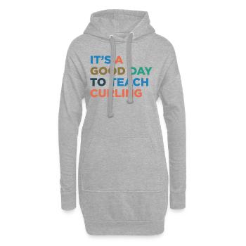 Enseigner aux entraîneurs de curling - Sweat-shirt à capuche long Femme - gris chiné - Devant