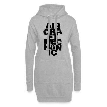 Profession Work - Aircraft mechanic - Hoodie Dress - heather grey - Front