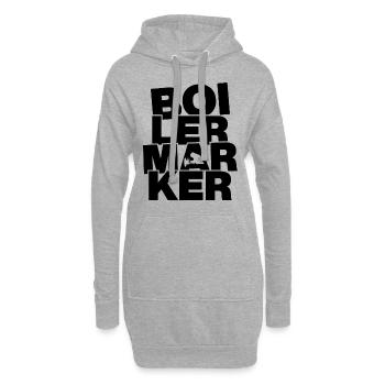 Beruf Job Arbeit - Boilermarker - Hoodie-Kleid - Grau meliert - Vorne