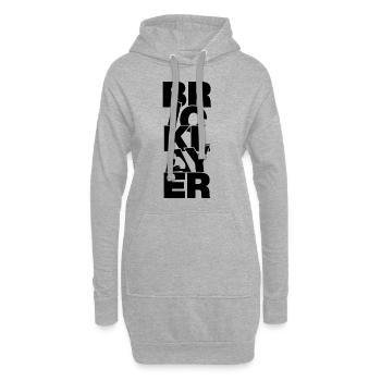 Maçonnerie - Briqueteur-maçon - Sweat-shirt à capuche long Femme - gris chiné - Devant