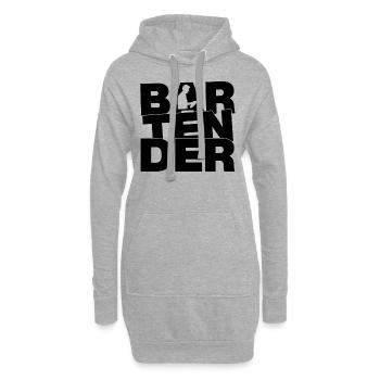 Beruf Arbeit - Barkeeper - Hoodie-Kleid - Grau meliert - Vorne