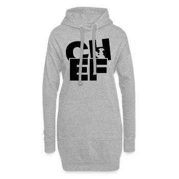 Beruf Arbeit - Koch - Hoodie-Kleid - Grau meliert - Vorne