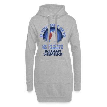 Sprechen Sie Über Hunde Belgian Shepherd - Hoodie-Kleid - Grau meliert - Vorne