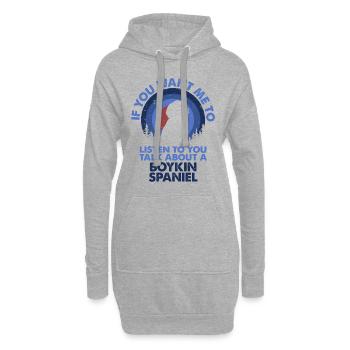 Sprechen Sie Über Den Hund Boykin Spaniel - Hoodie-Kleid - Grau meliert - Vorne