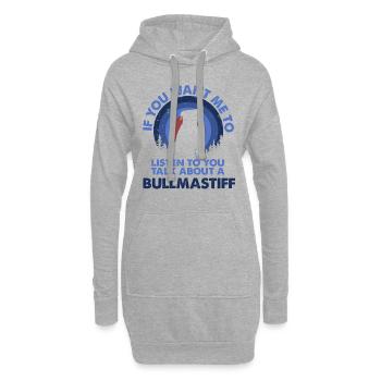 Parlez du chien Bullmastiff - Sweat-shirt à capuche long Femme - gris chiné - Devant