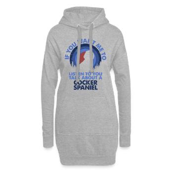 Sprechen Sie Über Hund Cocker Spaniel - Hoodie-Kleid - Grau meliert - Vorne