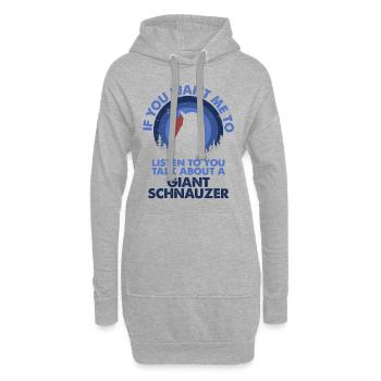 Parlez du chien Schnauzer Géant - Sweat-shirt à capuche long Femme - gris chiné - Devant