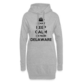 Ich Kann Nicht Ruhig Bleiben - Delaware - Hoodie-Kleid - Grau meliert - Vorne