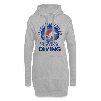 Ich Möchte, Dass Ich Talktauchen Höre - Hoodie-Kleid - Grau meliert - Vorne