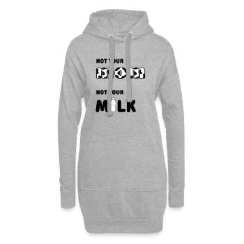 Pas ta mère pas ton lait - Sweat-shirt à capuche long Femme - gris chiné - Devant