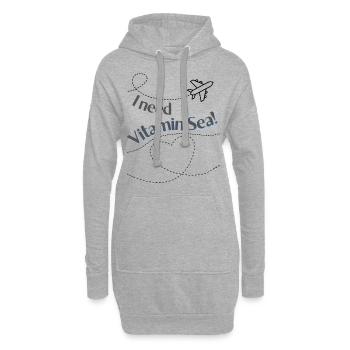 I need vitamin sea - Hoodie-Kleid - Grau meliert - Vorne