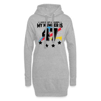 L’âge n’est qu’un chiffre - 47e anniversaire - Sweat-shirt à capuche long Femme - gris chiné - Devant