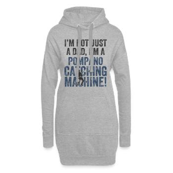 Dad Catching - Pompano Fishing - Hoodie-Kleid - Grau meliert - Vorne