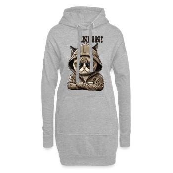Nein! Neinsager - Mitarbeiter Arbeitskollegen - Hoodie-Kleid - Grau meliert - Vorne