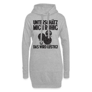 Unterschätz mich ruhig das wird lustig Bouler - Hoodie-Kleid - Grau meliert - Vorne