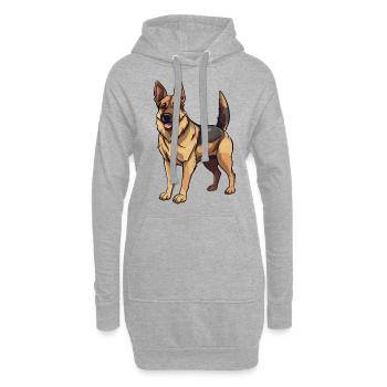 Just A Girl Who Loves German Shepherd für - Hoodie-Kleid - Grau meliert - Vorne