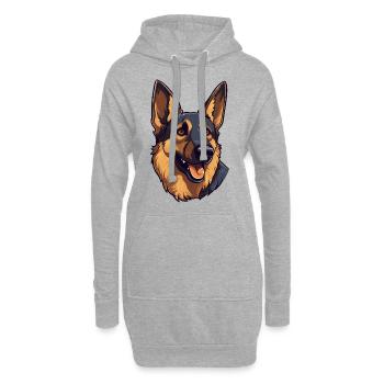 Just A Girl Who Loves German Shepherd für - Hoodie-Kleid - Grau meliert - Vorne