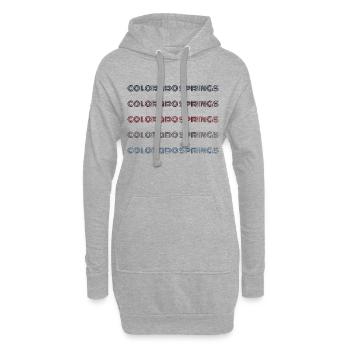 Vintage USA Stadt - Retro Colorado Springs - Hoodie-Kleid - Grau meliert - Vorne