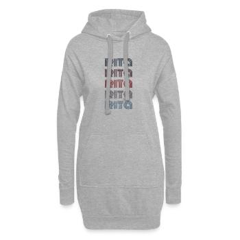 70er Retro Name Vintage Personalisieres Rita - Hoodie-Kleid - Grau meliert - Vorne