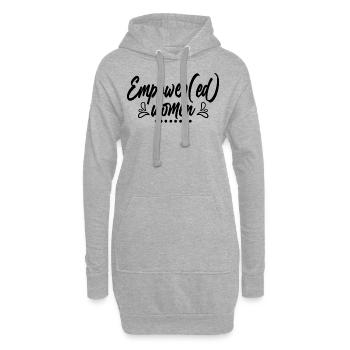 Femmes autonomes - Proverbe de motivation - Sweat-shirt à capuche long Femme - gris chiné - Devant