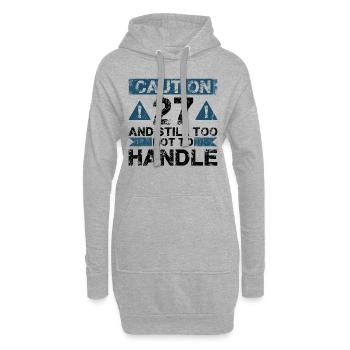 27 Too Hot to Act - 27e anniversaire - Sweat-shirt à capuche long Femme - gris chiné - Devant