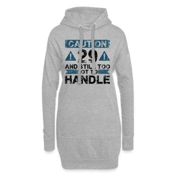 29 Too Hot To Act - 29e anniversaire - Sweat-shirt à capuche long Femme - gris chiné - Devant