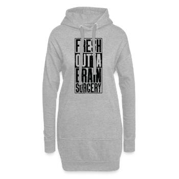 Frische Outta -Operation - Gehirn - Hoodie-Kleid - Grau meliert - Vorne
