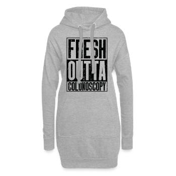 Frische Outta -Operation - Koloskopie - Hoodie-Kleid - Grau meliert - Vorne