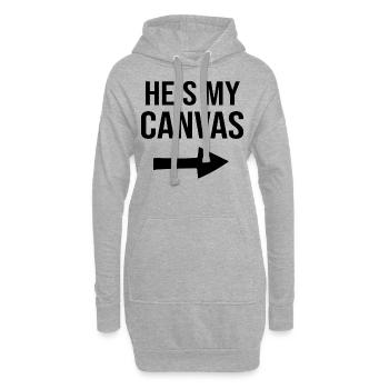 Meine Leinwand Meine Farbe - Paar Matching - Hoodie-Kleid - Grau meliert - Vorne