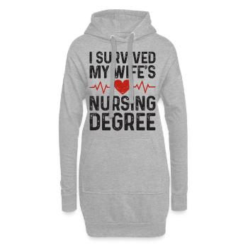Ich Habe Den Abschluss Der Krankenpflegeschule - Hoodie-Kleid - Grau meliert - Vorne