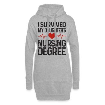 Ich Habe Den Abschluss Der Krankenpflegeschule - Hoodie-Kleid - Grau meliert - Vorne