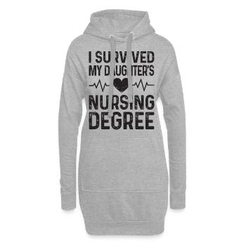 Ich Habe Den Abschluss Der Krankenpflegeschule - Hoodie-Kleid - Grau meliert - Vorne