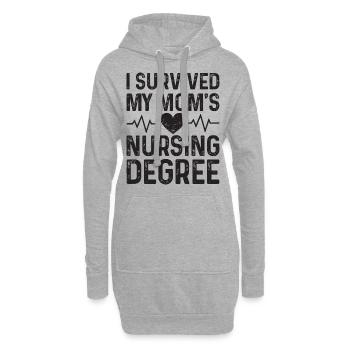 Ich Habe Den Abschluss Der Krankenpflegeschule - Hoodie-Kleid - Grau meliert - Vorne