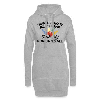 Relation avec la balle - Bowling - Sweat-shirt à capuche long Femme - gris chiné - Devant