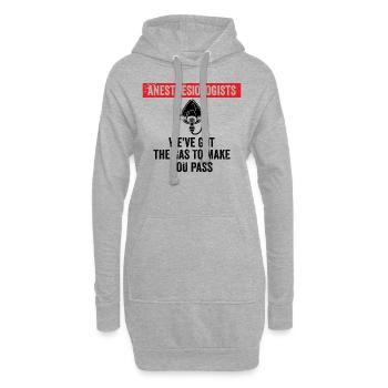 Ich Habe Gas Bekommen, Damit Sie CRNA Bestehen - Hoodie-Kleid - Grau meliert - Vorne