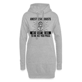 Ich Habe Gas Bekommen, Damit Sie CRNA Bestehen - Hoodie-Kleid - Grau meliert - Vorne