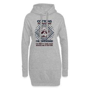 Les cotons sont géniaux - Maman Papa - Sweat-shirt à capuche long Femme - gris chiné - Devant