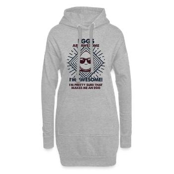 Les balles sont géniales - Maman Papa - Sweat-shirt à capuche long Femme - gris chiné - Devant