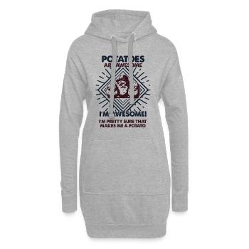 Les pommes de terre sont excellentes - Mama Dad - Sweat-shirt à capuche long Femme - gris chiné - Devant