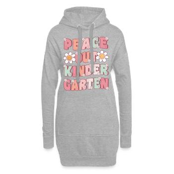 Peace Out Kindergarten Groovy Letzter Tag - Hoodie-Kleid - Grau meliert - Vorne